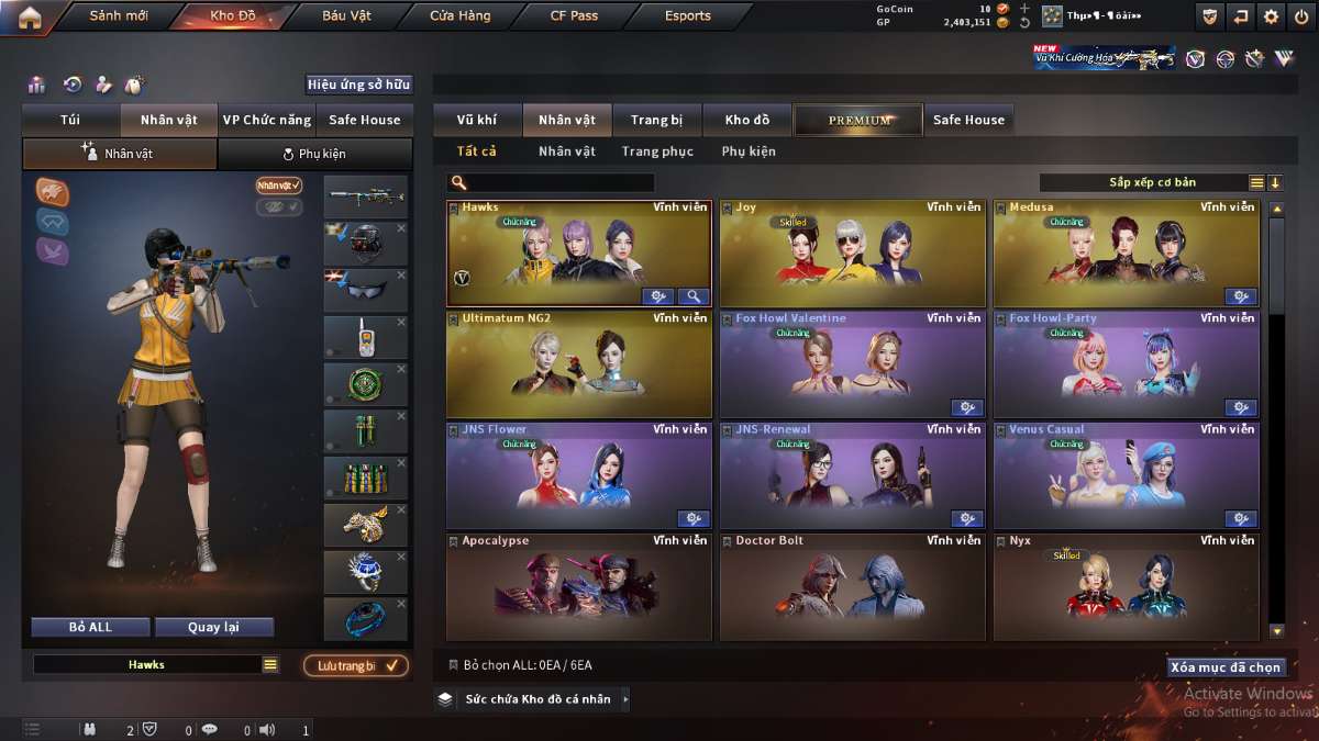 shop acc cf uy tin gia re